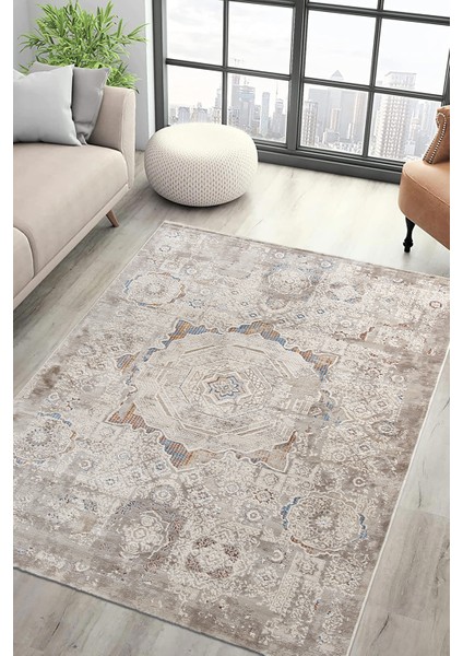 Paradise Mavi Terra Yumuşak Konforlu Halı M0131
