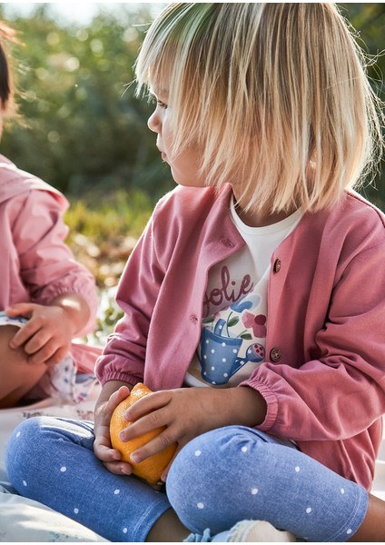 01-04 Yaş Kız Bebek Pembe Taytlı Üçlü Takım - Pembe