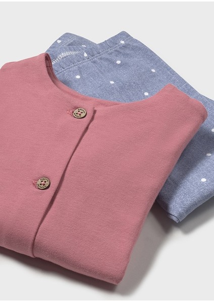 01-04 Yaş Kız Bebek Pembe Taytlı Üçlü Takım - Pembe modelleri