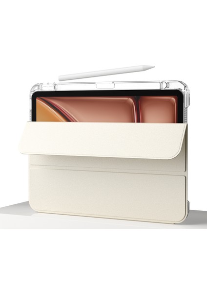 Apple iPad Air 4. Nesil 10.9 (2020) Manyetik Standlı Darbeye Dayanıklı Shockproof Kalemlikli Kızaklı Hybrid Kılıf A2316 A2324 modelleri