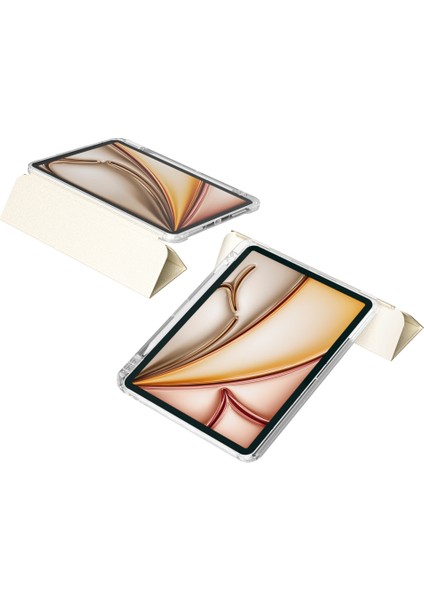 Apple iPad Air 4. Nesil 10.9 (2020) Manyetik Standlı Darbeye Dayanıklı Shockproof Kalemlikli Kızaklı Hybrid Kılıf A2316 A2324 indirimleri