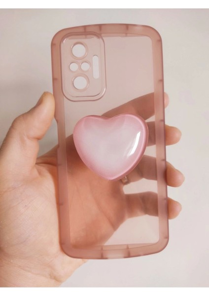 Xiaomi Redmi Note 10 Pro Popsocketli Pembe Kılıf