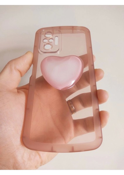 Xiaomi Redmi Note 10 Pro Popsocketli Pembe Kılıf modelleri