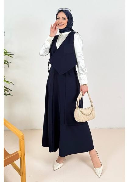 Leris Yelek Etek Ikili Takım 1346 - Lacivert