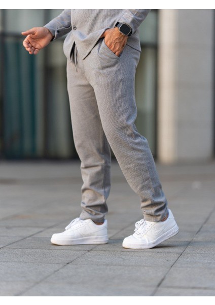 Erkek Pantolon , Waffle Kumaş Jogger Pantolon, Soğuk Havalara Uygun, Baharlık, Pamuklu, Günlük Giyim, Rahat Kesim,gri Pantolon,gri Jogger indirimleri