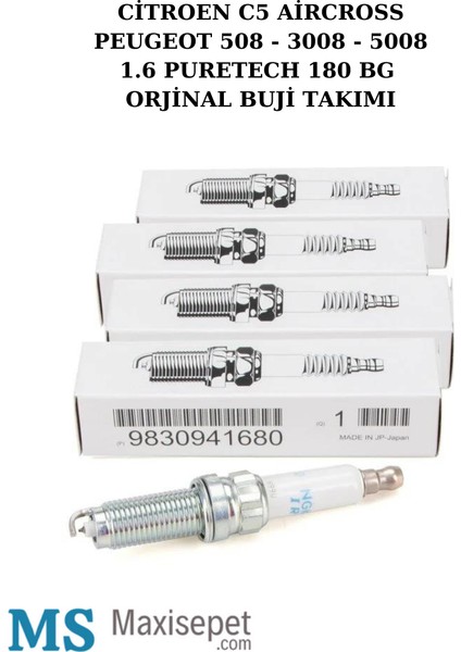 Peugeot 5008 1.6 Puretech Buji Takımı 9830941680