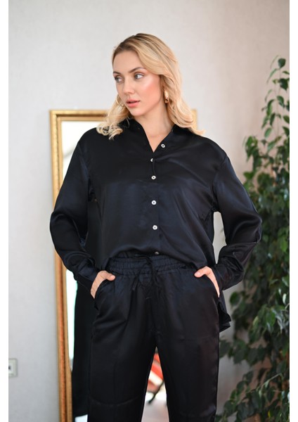 Saten Takım Siyah
