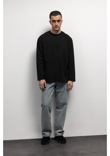 Basıc Uzun Kol T-Shırt - Siyah fırsatları