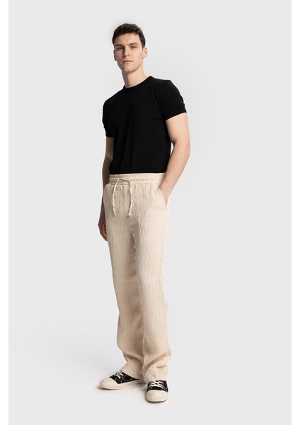 Kırışık Görünümlü Pantolon