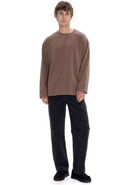 Basıc Uzun Kol T-Shırt - Kahverengi fiyatları