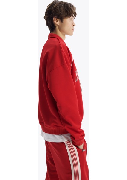 Bağcıklı Sweatshırt - Kırmızı modelleri