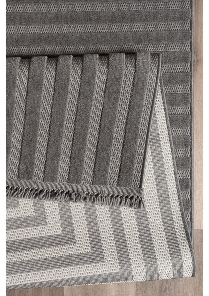 Bronx Dekoratif Modern Özel Dokuma Halı 199A Koyu Gri indirimleri