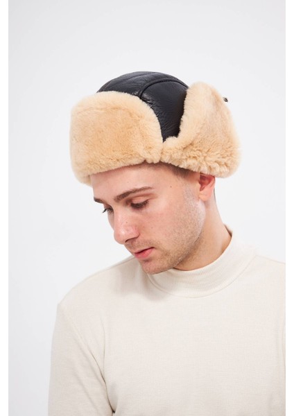 Hakiki Kürklü Unisex Şapka 23SP03