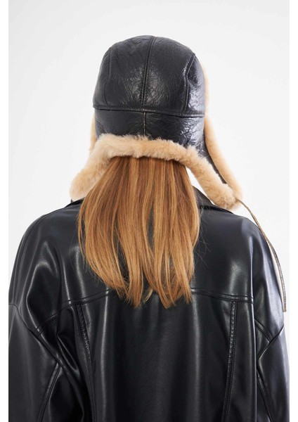 Hakiki Kürklü Unisex Şapka 23SP03