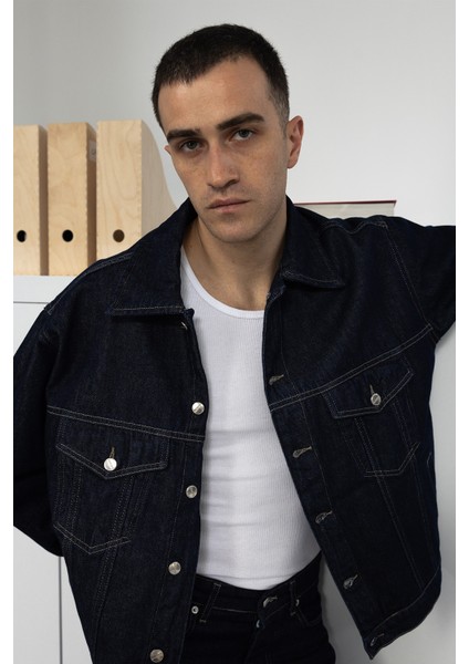 Denım Ceket - Lacivert