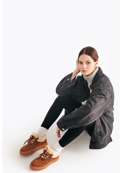 İçi Kürklü Bağcıklı Kadın Sneaker 191350
