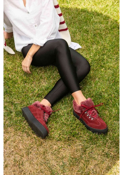 İçi Kürklü Bağcıklı Kadın Sneaker 191350