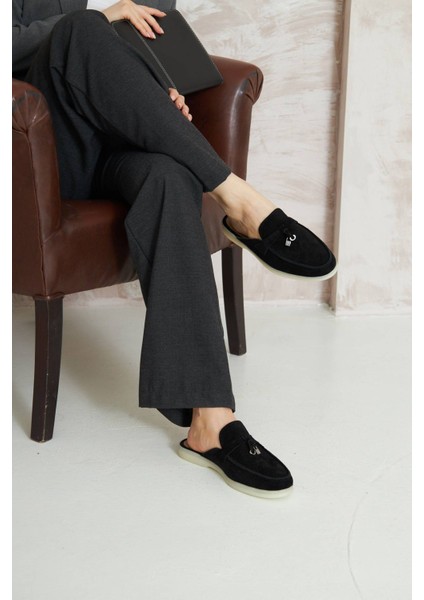 Hakiki Süet Kadın Tokalı Terlik 700912