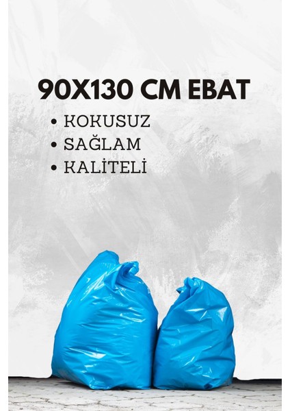 90X130 30 Adet Mavi Büyük Boy Kokusuz Ultra Kalın Ev Nakliye Torbası Eşya Taşıma Poşeti Taşınma Çuvalı