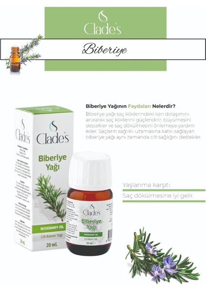 Biberiye Yağı 20 ml - Cilt Bakım Yağı Rosemary Oil fiyatları