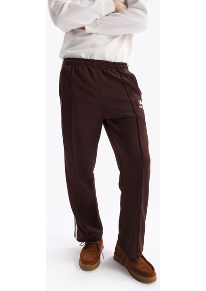 Şeritli Eşofman Altı - Kahverengi