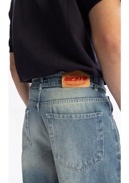 Kemerli Baggy Jean - Mavi