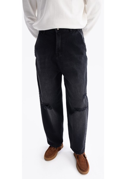 Baggy Fıt Jean - Siyah