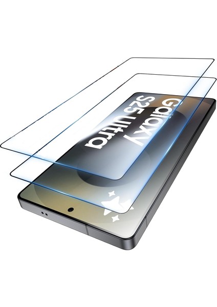 Samsung Galaxy S25 Ultra Ekran Koruyucu Cam Full Kaplama Düz Tempered Glass Screen Zırh (1ADET)
