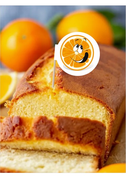 Portakal Baskılı Ikramlık, Sunumluk, Tatlı Üstü, Çay ve Kahve Yanı, Özel Gün, Davet, Etkinlik ve Organizasyonlar Için Meyve Figürlü Bayrak Kürdan