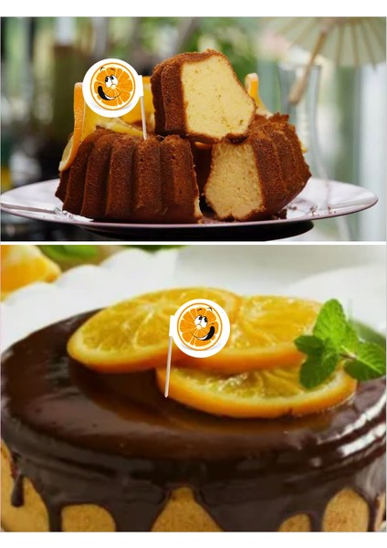 Portakal Baskılı Ikramlık, Sunumluk, Tatlı Üstü, Çay ve Kahve Yanı, Özel Gün, Davet, Etkinlik ve Organizasyonlar Için Meyve Figürlü Bayrak Kürdan modelleri