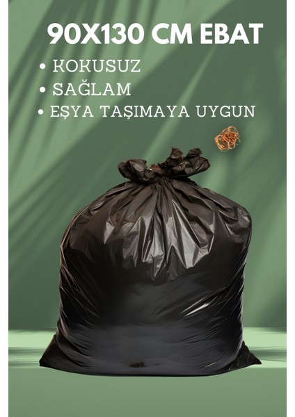 90X130 30 Adet Siyah Büyük Boy Kokusuz Ultra Kalın Ev Nakliye Torbası Eşya Taşıma Poşeti Taşınma Poşeti