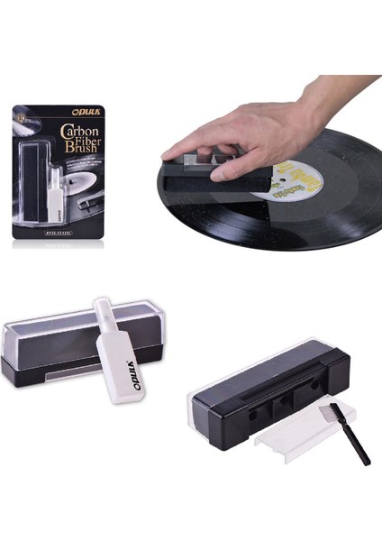 Plak Temizleme Ve Bakım Seti - Antistatik Kadife Fırça + Sprey modelleri