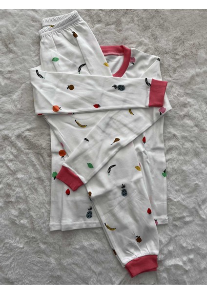 Sade Ananas Meyveler Desenli Pijama Takımı
