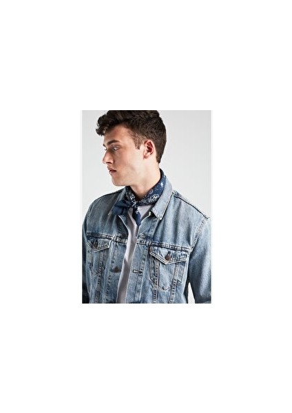 Paisley Unisex Lacivert Bandana
