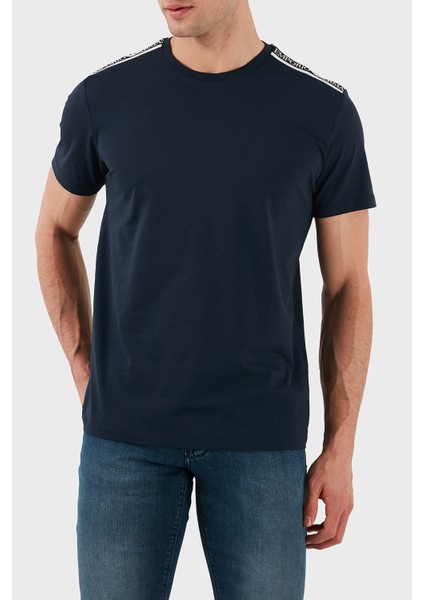 Streç Pamuklu Logo Baskılı Regular Fit Bisiklet Yaka T Shirt Erkek T Shirt EM000574 AF12333 UB102 fırsatları