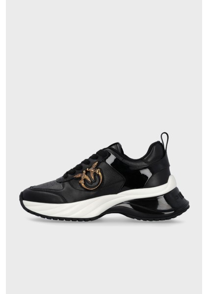 Logolu Deri Kalın Tabanlı Sneaker Ayakkabı Bayan Ayakkabı SS0027 P025 Z99 fiyatları