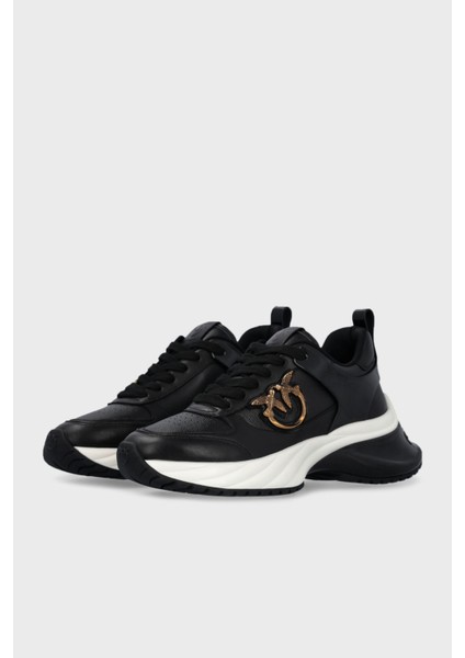 Logolu Deri Kalın Tabanlı Sneaker Ayakkabı Bayan Ayakkabı SS0027 P025 Z99 modelleri