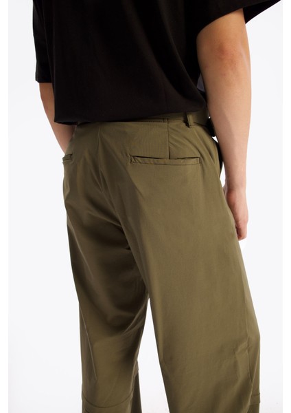 Kemerli Paraşüt Pantolon - Haki modelleri