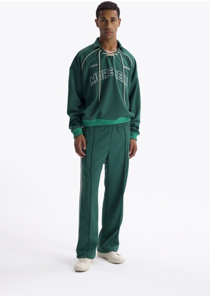 Bağcıklı Sweatshırt - Yeşil