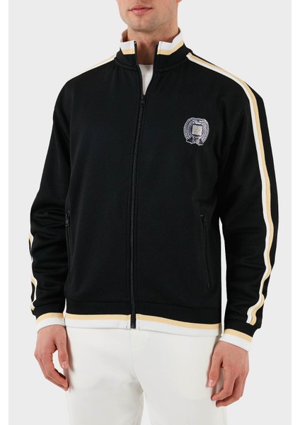 Logo Baskılı Pamuklu Regular Fit Şerit Detaylı Dik Yaka Sweat Erkek Sweat 50510098 001
