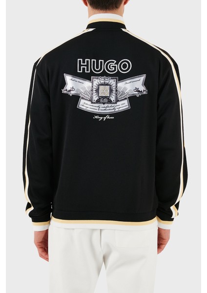 Logo Baskılı Pamuklu Regular Fit Şerit Detaylı Dik Yaka Sweat Erkek Sweat 50510098 001 fiyatları