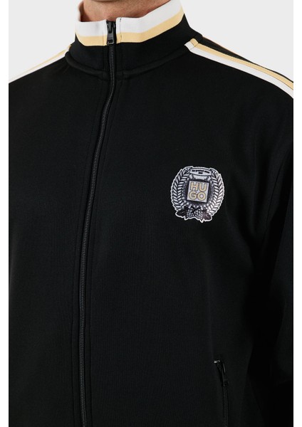 Logo Baskılı Pamuklu Regular Fit Şerit Detaylı Dik Yaka Sweat Erkek Sweat 50510098 001 indirimleri