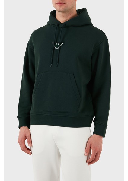 Pamuk Logolu Regular Fit Kapüşonlu Sweat Erkek Sweat 6D1M93 1jtaz 0559