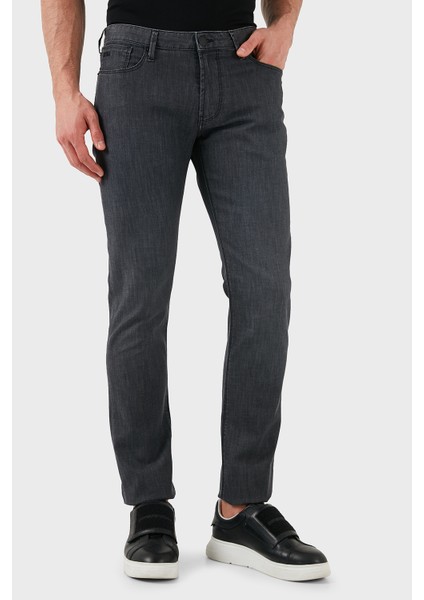 Streç Pamuklu Slim Fit Normal Bel Düz Paça Jeans Erkek Kot Pantolon EM000121 AF14118 M8001