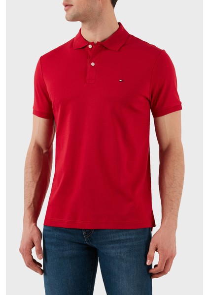 % 100 Pamuk Regular Fit Düğmeli Polo Yaka T Shirt Erkek Polo Yaka T Shirt MW0MW39994 Xld