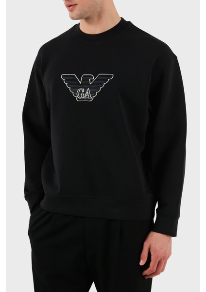 Logo Işlemeli Streç Pamuklu Regular Fit Bisiklet Yaka Sweat Erkek Sweat EM001052 AF10013 MC170 indirimleri