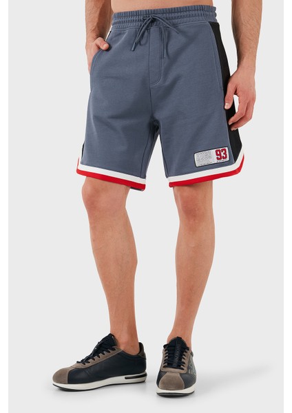 Şeritli Pamuk Relaxed Fit Normal Bel Short Erkek Short 50510163 462