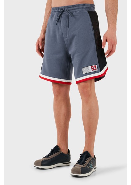 Şeritli Pamuk Relaxed Fit Normal Bel Short Erkek Short 50510163 462