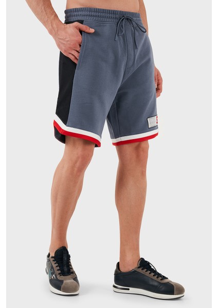 Şeritli Pamuk Relaxed Fit Normal Bel Short Erkek Short 50510163 462