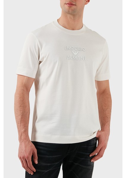 Logo Baskılı Pamuklu Regular Fit Bisiklet Yaka T Shirt Erkek T Shirt EM000780 AF12926 U0003